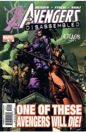The Avengers 502 published by Marvel with cover art by David Finch