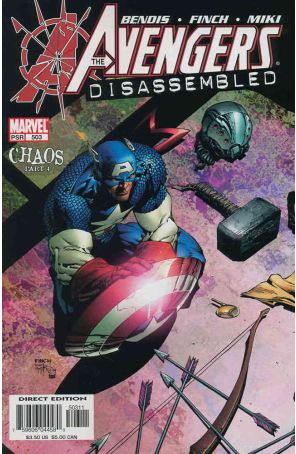 The Avengers 503 published by Marvel with cover art by David Finch