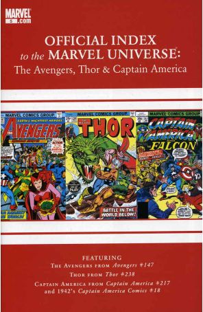 Avengers, Thor And Captain America: Official Index to the Marvel Universe 5 published by Marvel