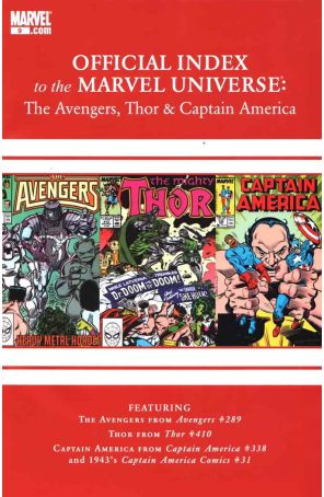 Avengers, Thor And Captain America: Official Index to the Marvel Universe 9 published by Marvel