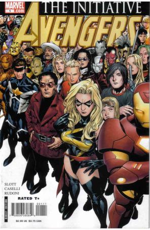 Avengers: The Initiative 1A published by Marvel with cover art by Jim Cheung