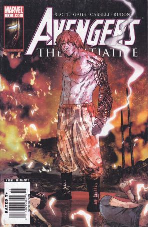 Avengers: The Initiative 11 (Newsstand) published by Marvel with cover art by Stefano Casselli