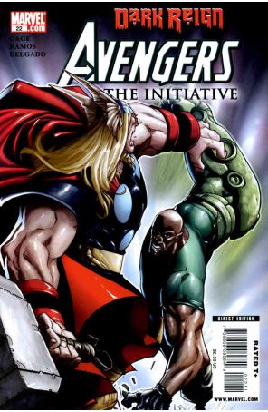 Avengers: The Initiative 22 published by Marvel with cover art by Humberto Ramos