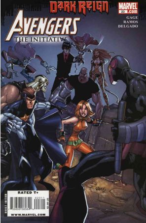 Avengers: The Initiative 23 published by Marvel with cover art by Humberto Ramos