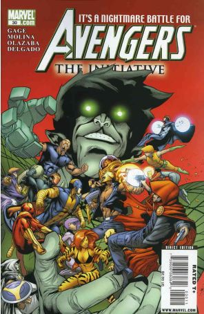 Avengers: The Initiative 30 published by Marvel with cover art by Rafa Sandoval
