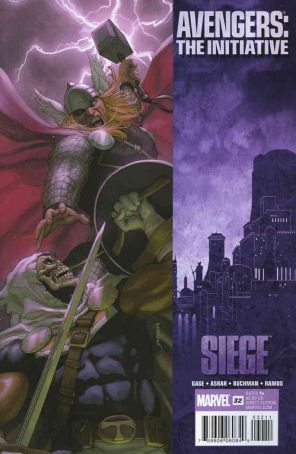 Avengers: The Initiative 32 published by Marvel with cover art by David Yardin
