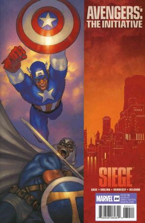 Avengers: The Initiative 34 published by Marvel with cover art by David Yardin