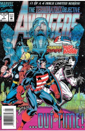 Avengers: The Terminatrix Objective 1 (Newsstand) published by Marvel with cover art by Mike Gustovich