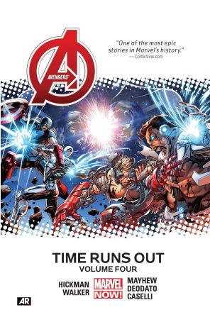 Avengers: Time Runs Out TPB 4 published by Marvel with cover art by Dustin Weaver