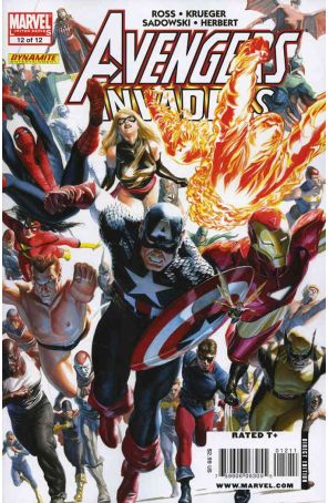 Avengers/Invaders 12 published by Marvel with cover art by Alex Ross