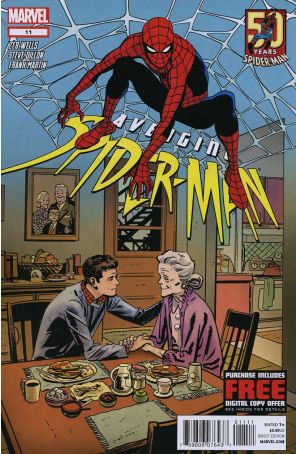 Avenging Spider-Man 11 published by Marvel with cover art by Chris Samnee