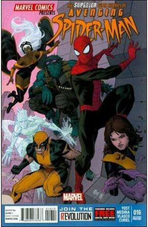 Avenging Spider-Man 16 (2nd) published by Marvel with cover art by Paolo Rivera