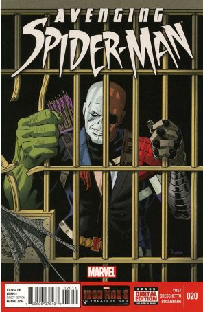 Avenging Spider-Man 20 published by Marvel with cover art by Paolo Rivera