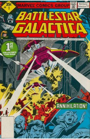 Battlestar Galactica (Marvel) 1A published by Marvel with cover art by Dave Cockrum