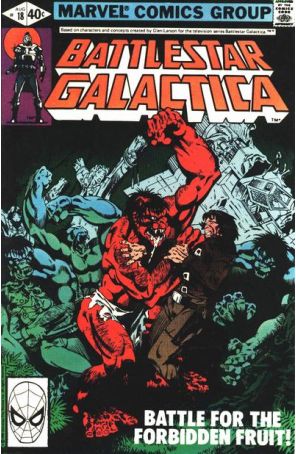Battlestar Galactica (Marvel) 18 published by Marvel with cover art by Michael Golden