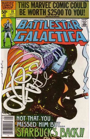 Battlestar Galactica (Marvel) 19 (Newsstand) published by Marvel with cover art by Walt Simonson