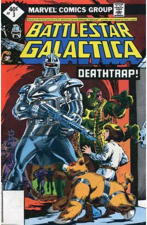 Battlestar Galactica (Marvel) 3A published by Marvel with cover art by Ernie Colón