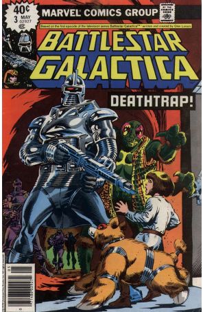 Battlestar Galactica (Marvel) 3 published by Marvel with cover art by Ernie Colón