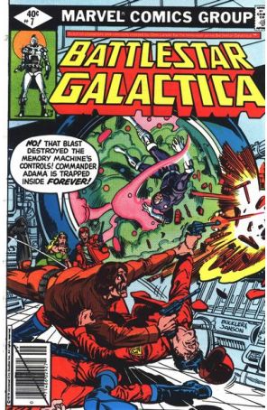 Battlestar Galactica (Marvel) 7 published by Marvel with cover art by Rich Buckler