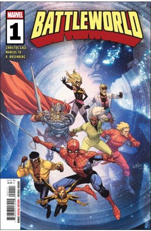 Battleworld 1 published by Marvel with cover art by Leinil Francis Yu