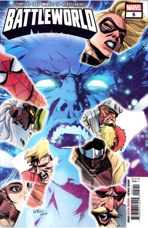 Battleworld 5 published by Marvel with cover art by Leinil Francis Yu