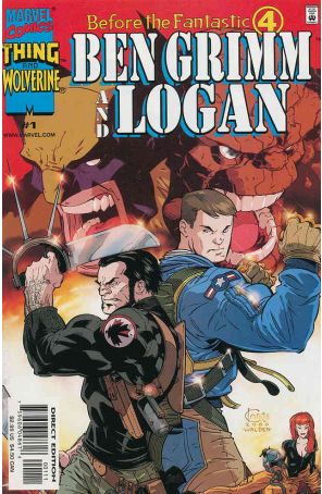 Before the Fantastic Four: Ben Grimm and Logan 1 published by Marvel with cover art by Kaare Andrews