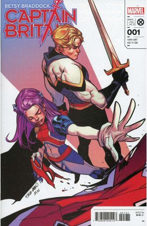 Betsy Braddock: Captain Britain 1B published by Marvel with cover art by Erica D’Urso