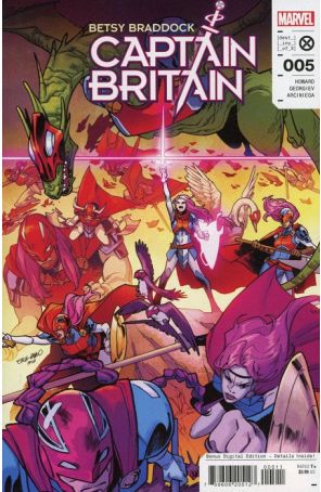 Betsy Braddock: Captain Britain 5 published by Marvel with cover art by Erica D'Urso