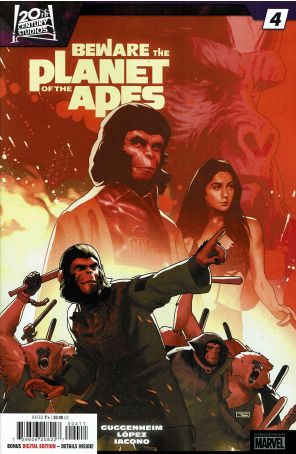 Beware the Planet of the Apes 4 published by Marvel with cover art by Taurin Clarke