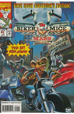 Biker Mice from Mars 1 published by Marvel with cover art by Rurik Tyler