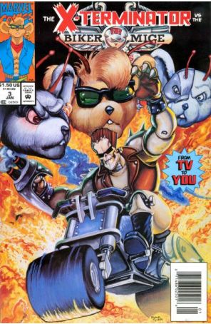 Biker Mice from Mars 3 (Newsstand) published by Marvel with cover art by Rurik Tyler