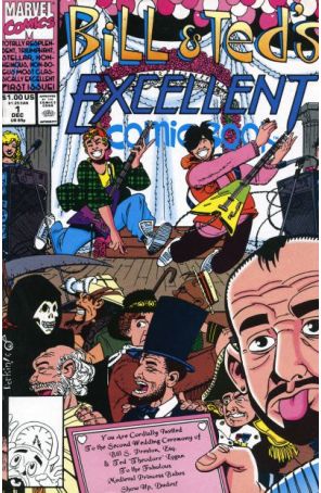Bill And Ted's Excellent Comic Book 1 published by Marvel with cover art by Evan Dorkin