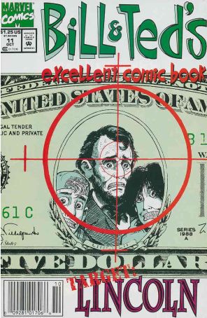 Bill And Ted's Excellent Comic Book 11 (Newsstand) published by Marvel with cover art by Evan Dorkin
