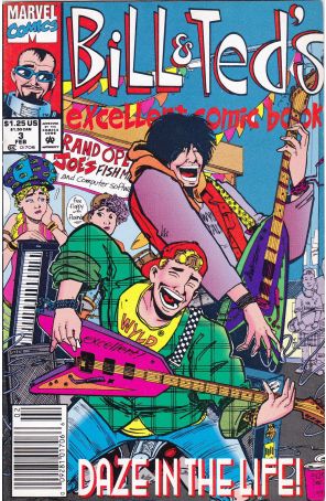 Bill And Ted's Excellent Comic Book 3 (Newsstand) published by Marvel with cover art by Evan Dorkin