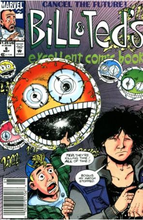 Bill And Ted's Excellent Comic Book 6 (Newsstand) published by Marvel with cover art by Evan Dorkin