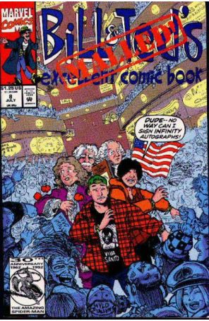 Bill And Ted's Excellent Comic Book 8 published by Marvel with cover art by Evan Dorkin