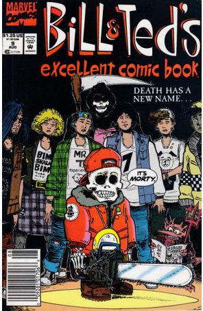 Bill And Ted's Excellent Comic Book 9 (Newsstand) published by Marvel with cover art by Evan Dorkin