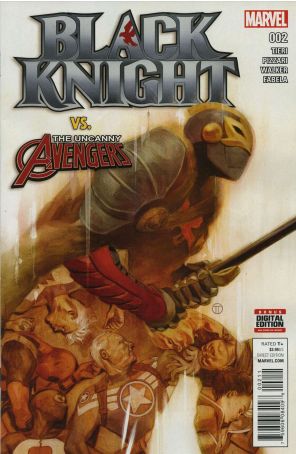 Black Knight (2nd Series) 2 published by Marvel with cover art by Julian Totino Tedesco