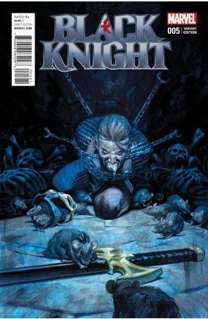 Black Knight (2nd Series) 5A published by Marvel with cover art by Julian Totino Tedesco