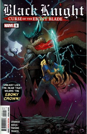 Black Knight: Curse of the Ebony Blade 5 published by Marvel with cover art by Iban Coello