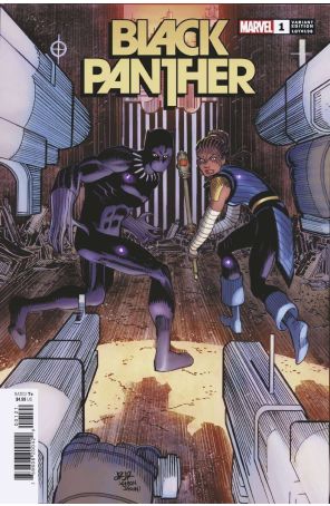 Black Panther (7th Series) 1A published by Marvel with cover art by John Romita Jr.