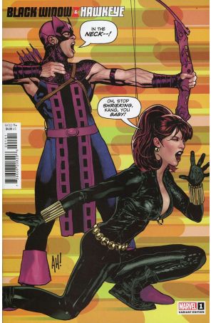 Black Widow And Hawkeye 1C published by Marvel with cover art by Adam Hughes