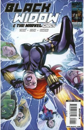 Black Widow And The Marvel Girls 1 published by Marvel with cover art by Salva Espin and Elizabeth Breitweiser