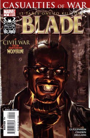 Blade (5th Series) 5 published by Marvel with cover art by Marko Djurdjevic