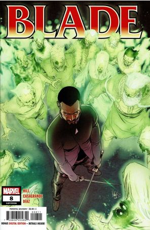 Blade (6th Series) 8 published by Marvel with cover art by Elena Casagrande