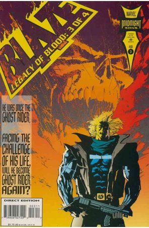Blaze: Legacy of Blood 3 published by Marvel with cover art by Ron Wagner