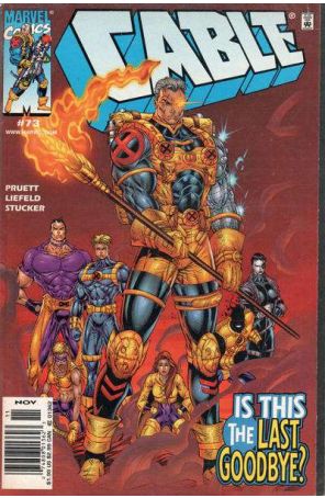 Cable 73 (Newsstand) published by Marvel with cover art by Rob Liefeld