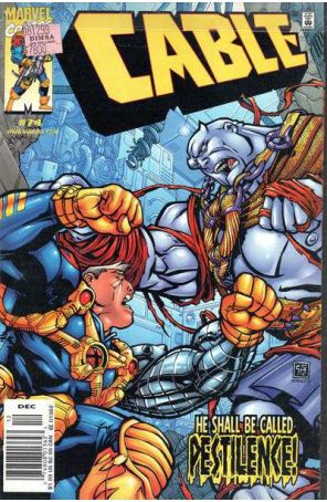 Cable 74 (Newsstand) published by Marvel with cover art by Bernard Chang