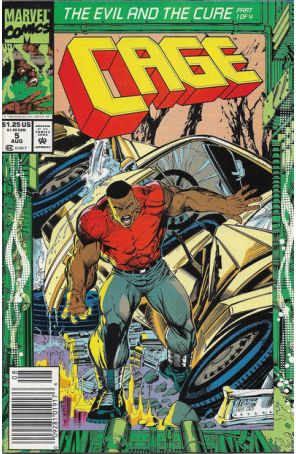 Cage 5 (Newsstand) published by Marvel with cover art by Dwayne Turner