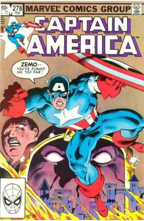 Captain America (1st Series) 278 published by Marvel with cover art by Mike Zeck